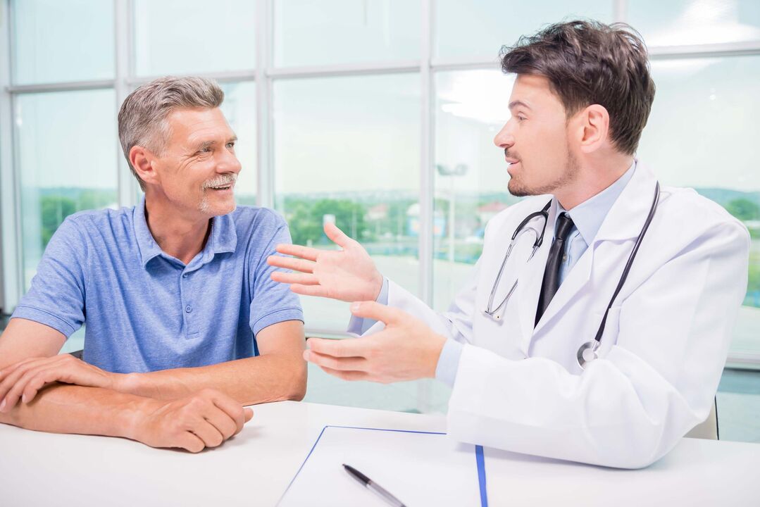 Patient with prostatitis in the appointment of a specialist